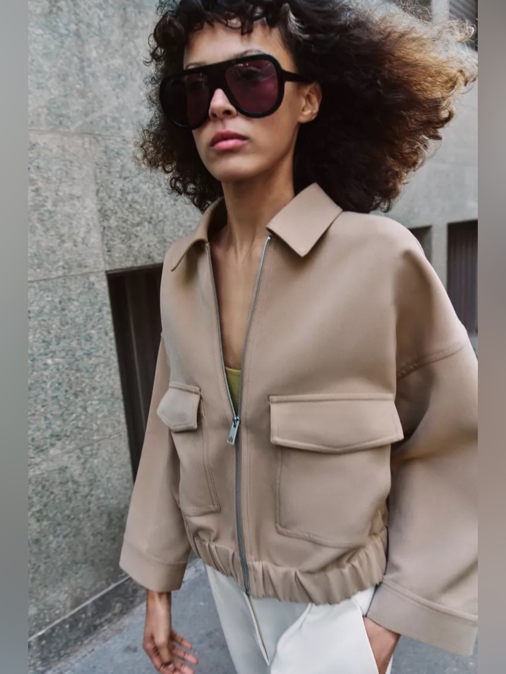 NWT Zara ELASTIC HEM JACKET - Picture 4 of 8